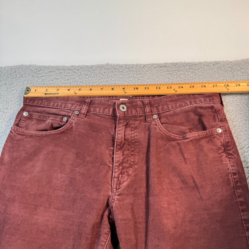 J.Crew 484 Slim Fit Corduroy Pants Mens 34x32 Maroon Stretch Re-Imagined - Picture 4 of 11